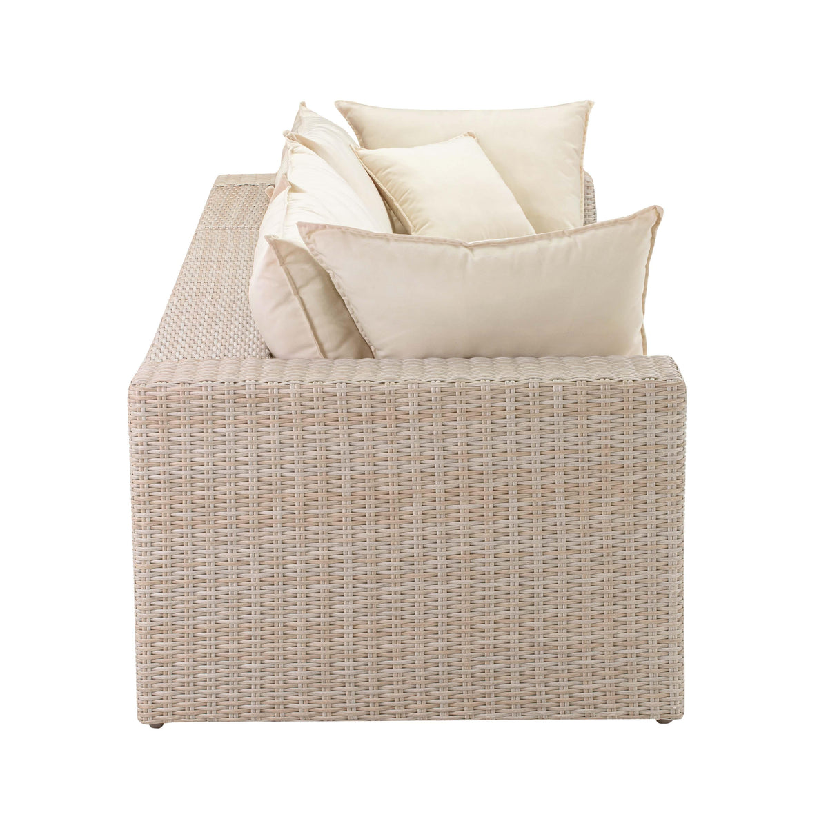 Cali 120" Natural Wicker Outdoor Modular Sofa - Image 6