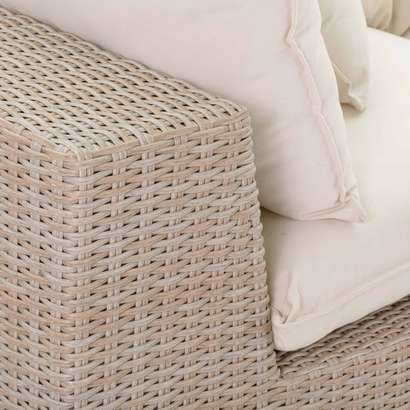 Cali 120" Natural Wicker Outdoor Modular Sofa - Image 8
