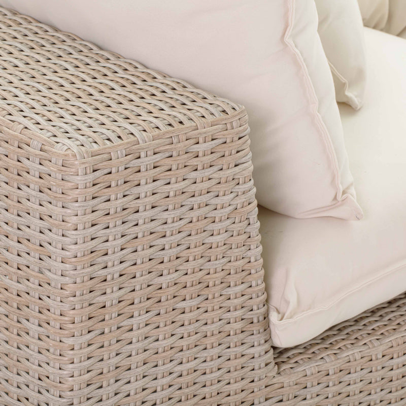 Cali 120" Natural Wicker Outdoor Modular Sofa - Image 8