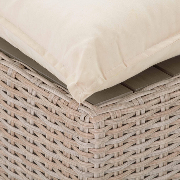 Cali 39" Natural Wicker Outdoor Ottoman / Coffee Table - Image 6