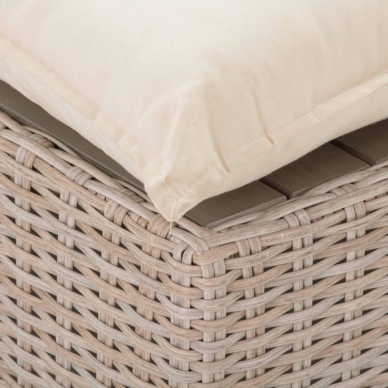 Cali 39" Natural Wicker Outdoor Ottoman / Coffee Table - Image 6