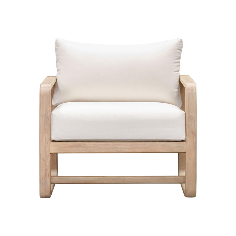 Palata Cream Performance Fabric Outdoor Accent Chair - Image 3
