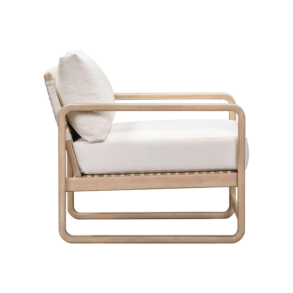 Palata Cream Performance Fabric Outdoor Accent Chair - Image 5