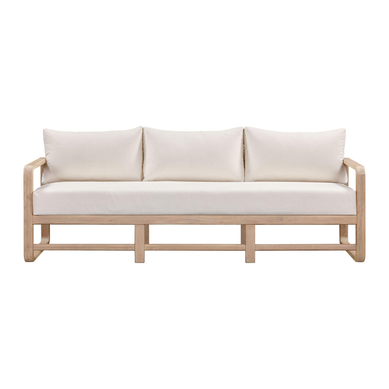 Palata 84" Cream Performance Fabric Outdoor Sofa - Image 2