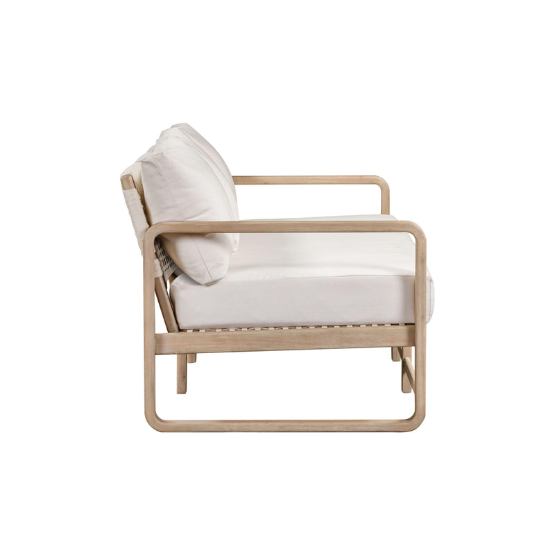 Palata 84" Cream Performance Fabric Outdoor Sofa - Image 4