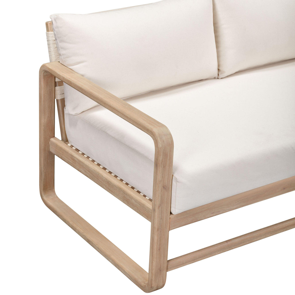 Palata 84" Cream Performance Fabric Outdoor Sofa - Image 6