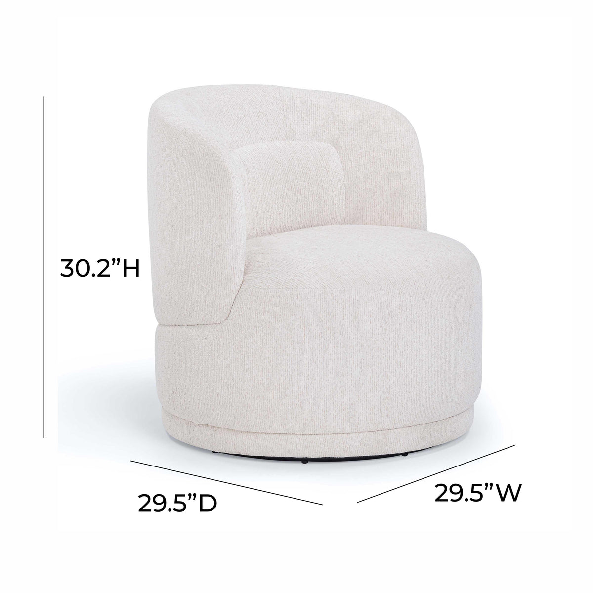 Massa Textured Performance Fabric Swivel Accent Chair - Image 8