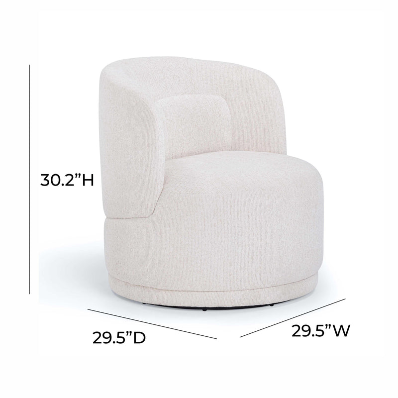 Massa Textured Performance Fabric Swivel Accent Chair - Image 8