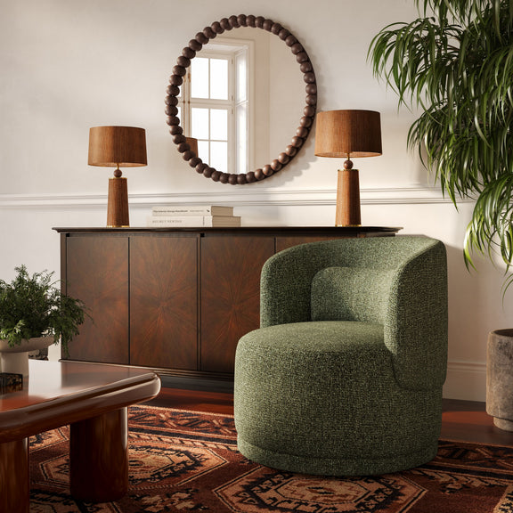 Massa Textured Performance Fabric Swivel Accent Chair - Image 10