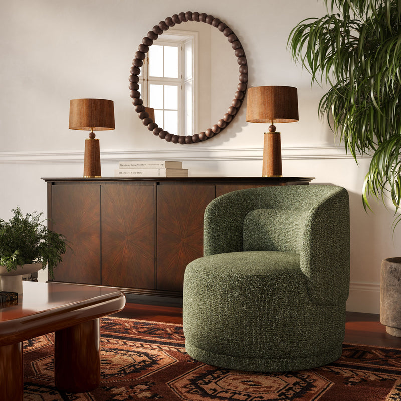 Massa Textured Performance Fabric Swivel Accent Chair - Image 10