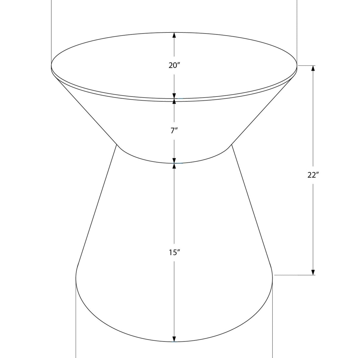Drum Accent Side Table, Contemporary & Modern Elegant Design