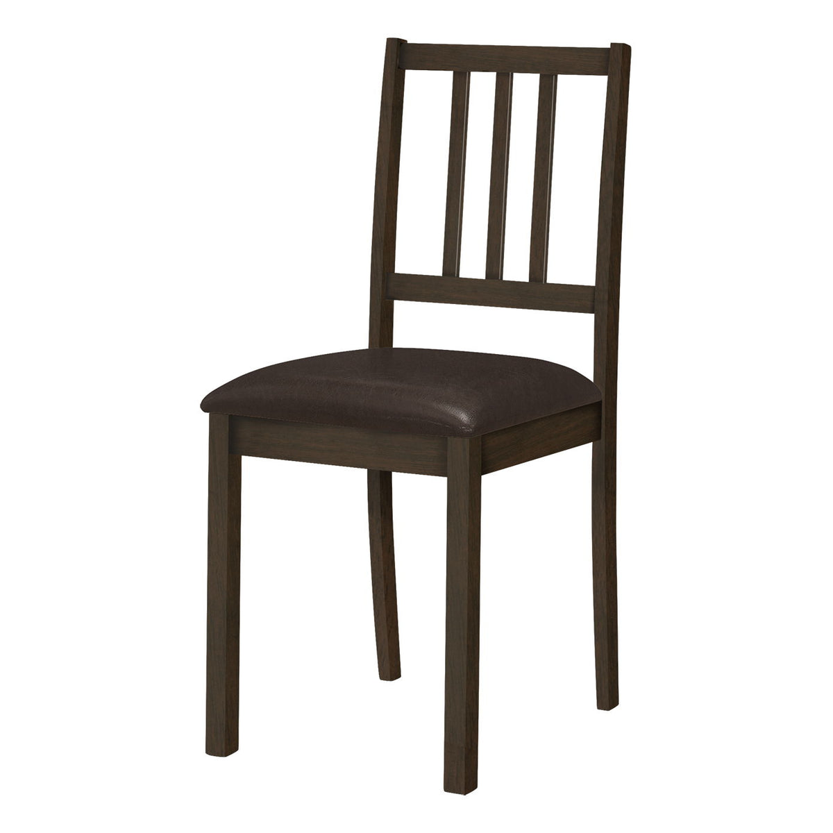 Dining Chair, Side, Upholstered For Dining Room, Transitional (Set of 2) - Brown