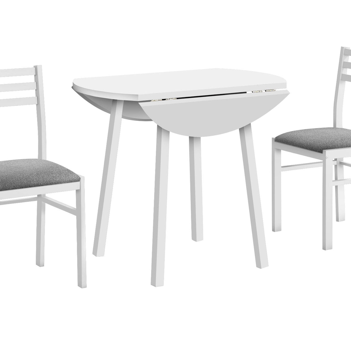 3 Pieces Dining Table Set, Small, Drop Leaf, Contemporary & Modern