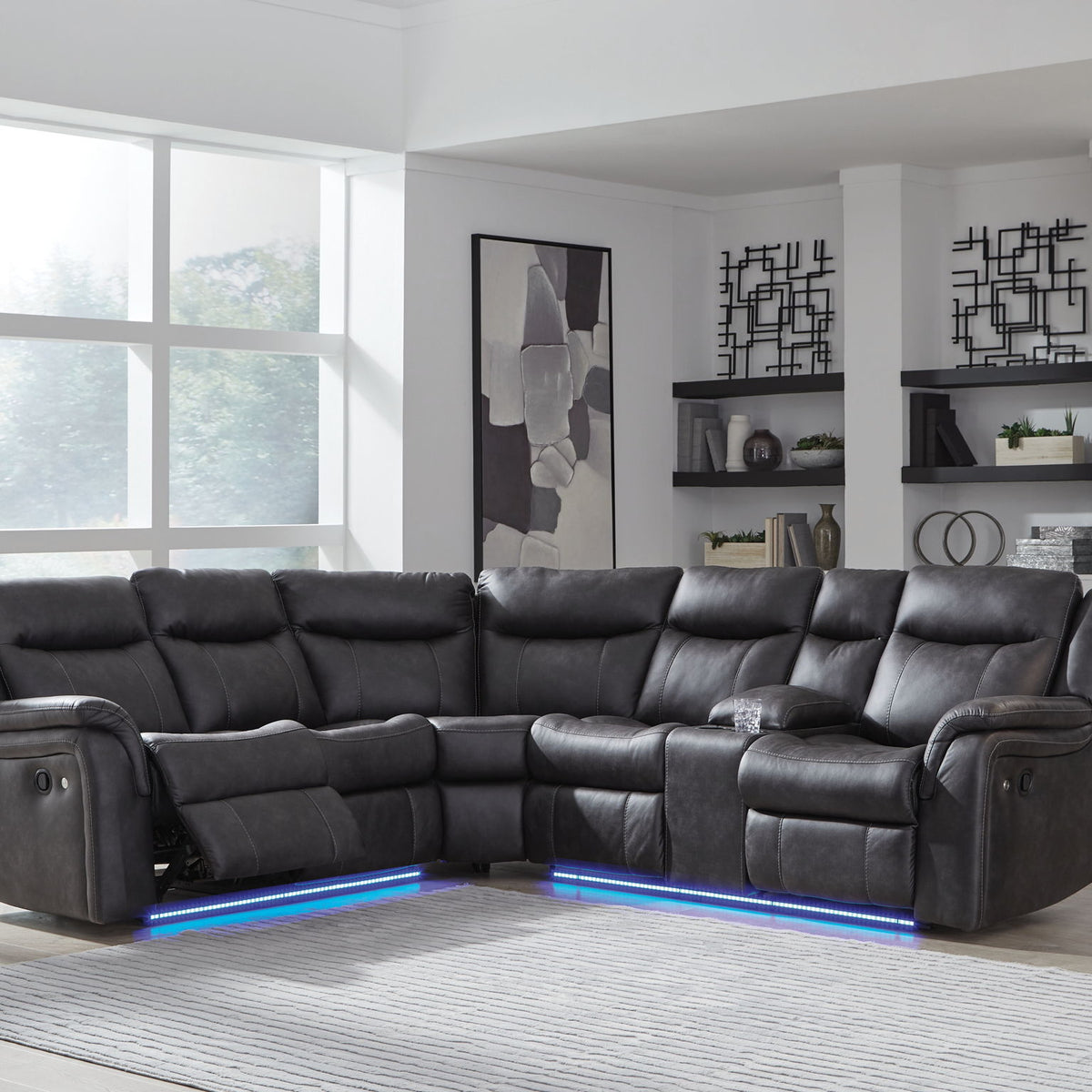 Sultan Meadow - Carbon - 2-Piece Reclining Sectional