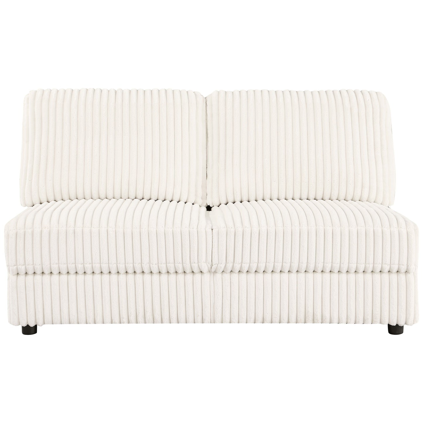 Emberson - Upholstered Armless Loveseat - Ivory