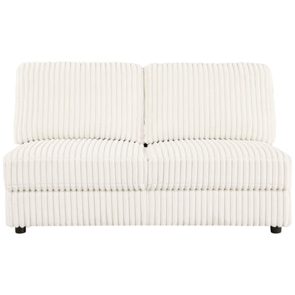 Emberson - Upholstered Armless Loveseat - Ivory