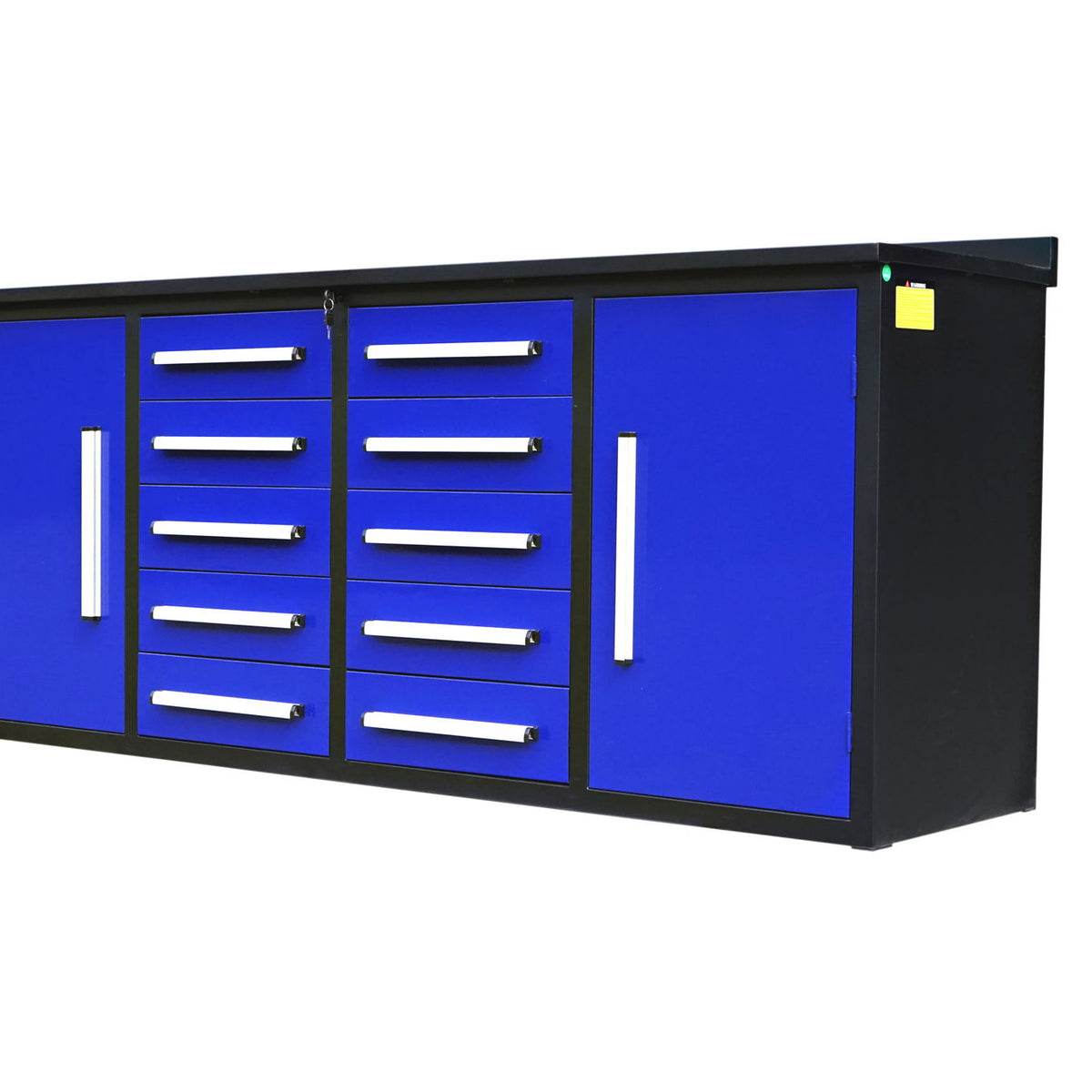 Storage Cabinets With Workbench (With 10 Drawers And 2 Cabinets)