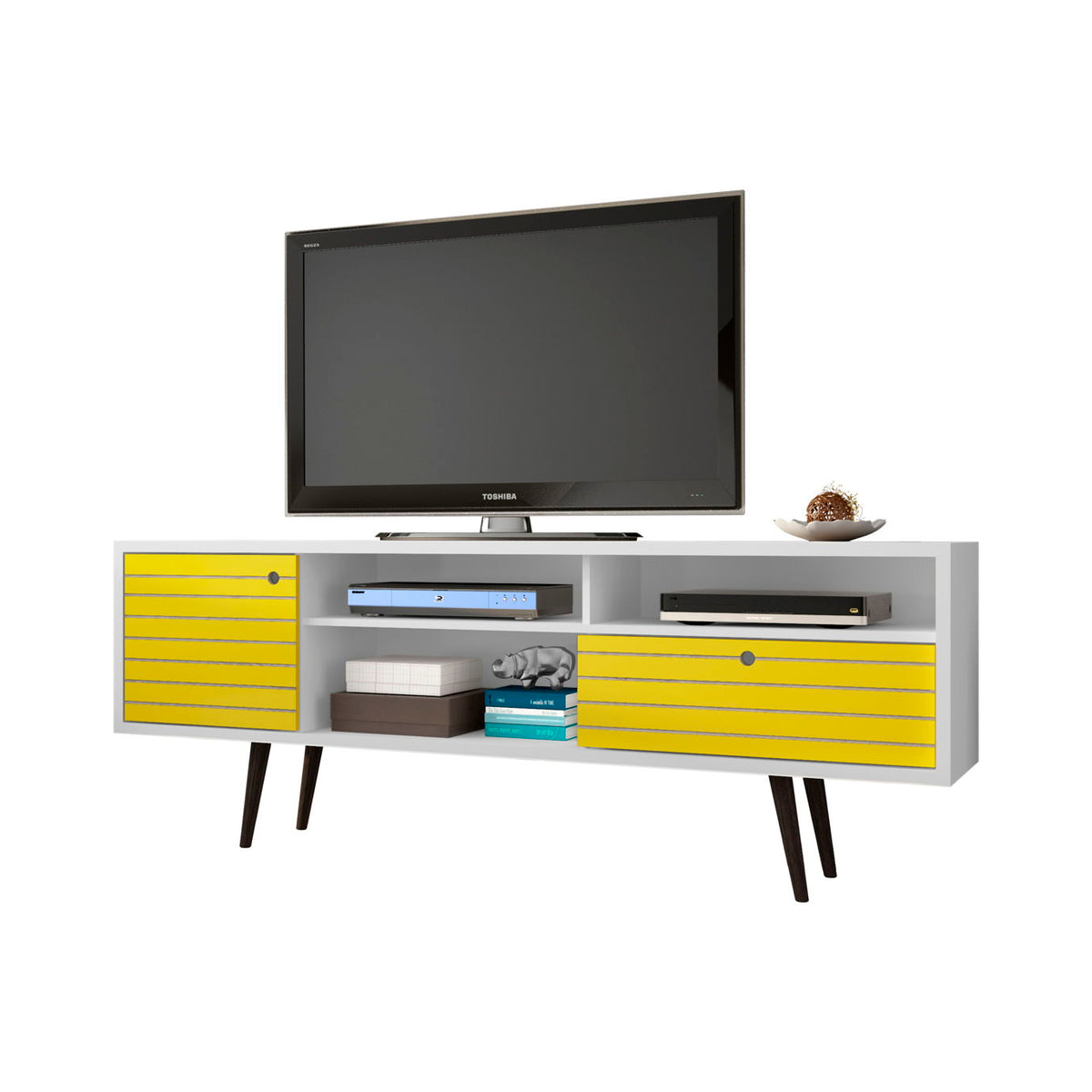 Manhattan Liberty - 71" TV Stand With White Frame