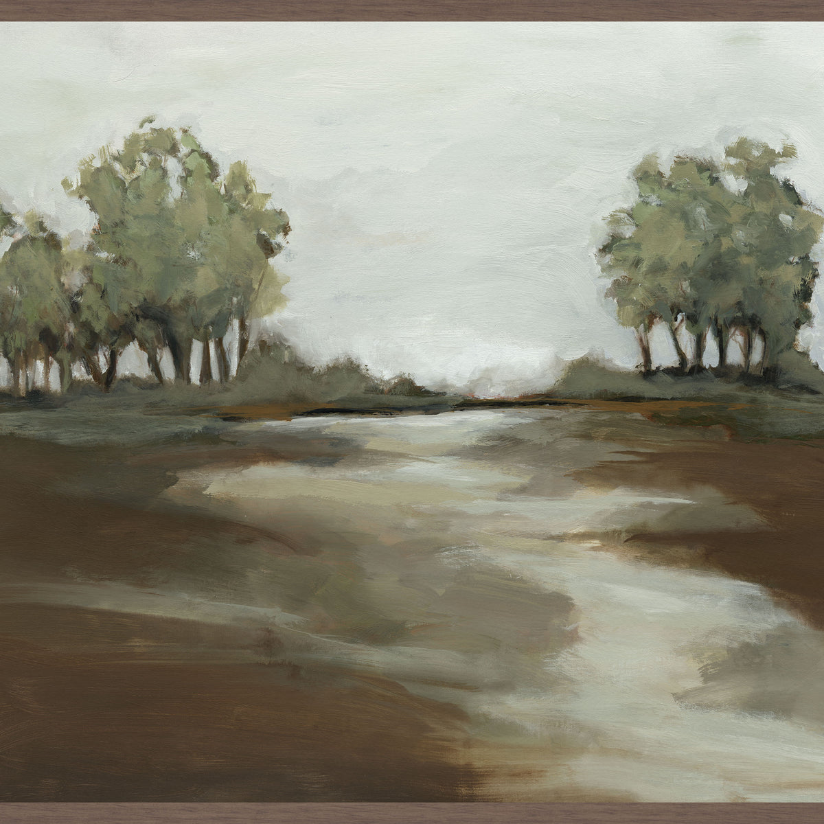 Maine - 48" x 72" Painting By Buddy Whitlock - Green / Dark Brown
