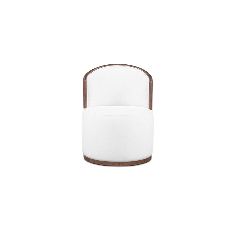 Rossi - Swivel Dining Chair - Cream / White