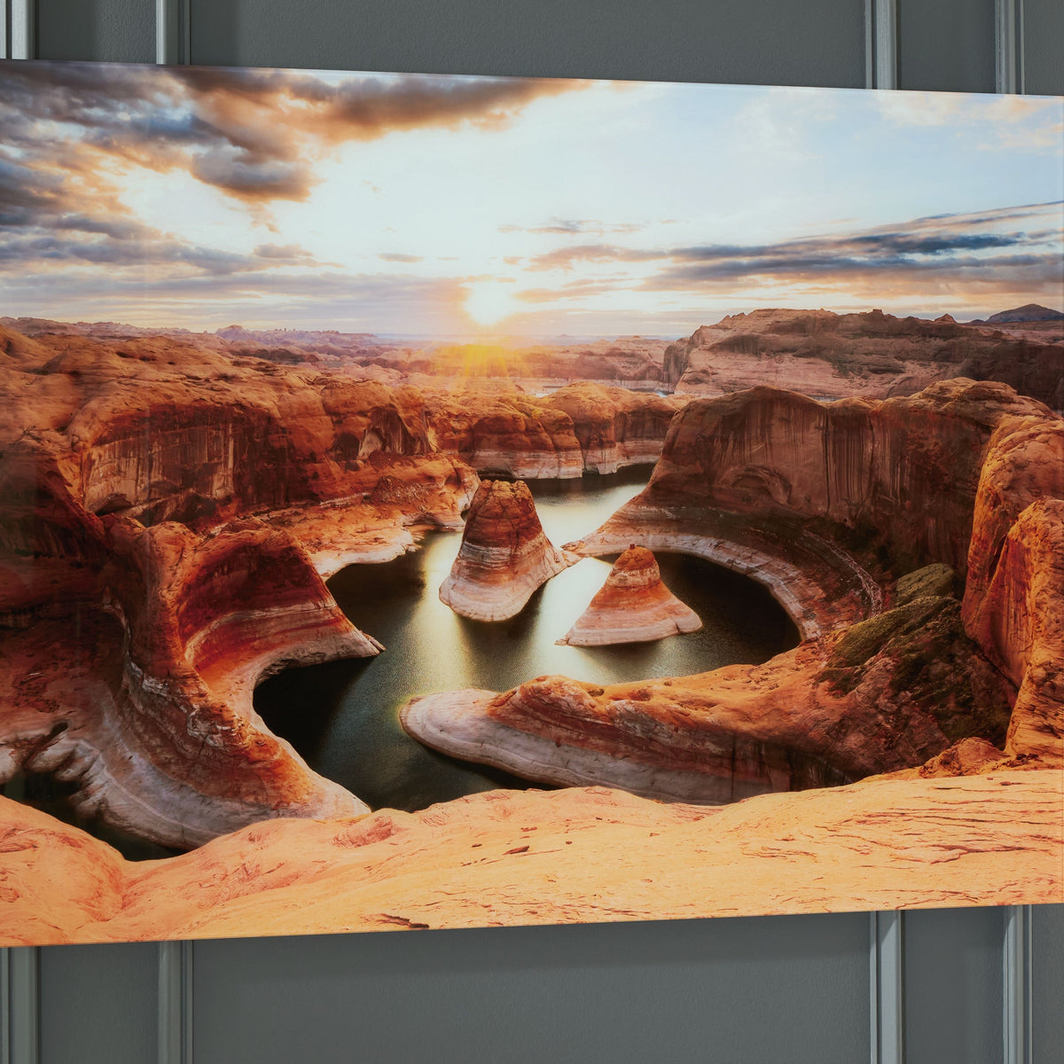 Deemsdon - Blue / Amber - Wall Art