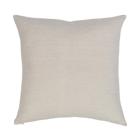 Solid light beige rectangular pillow with neat stitched edges