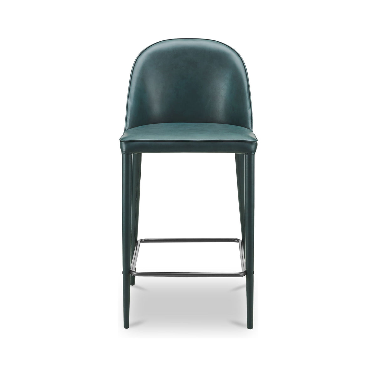 Burton - Counter Stool Vegan Leather - Dark Teal / Blue