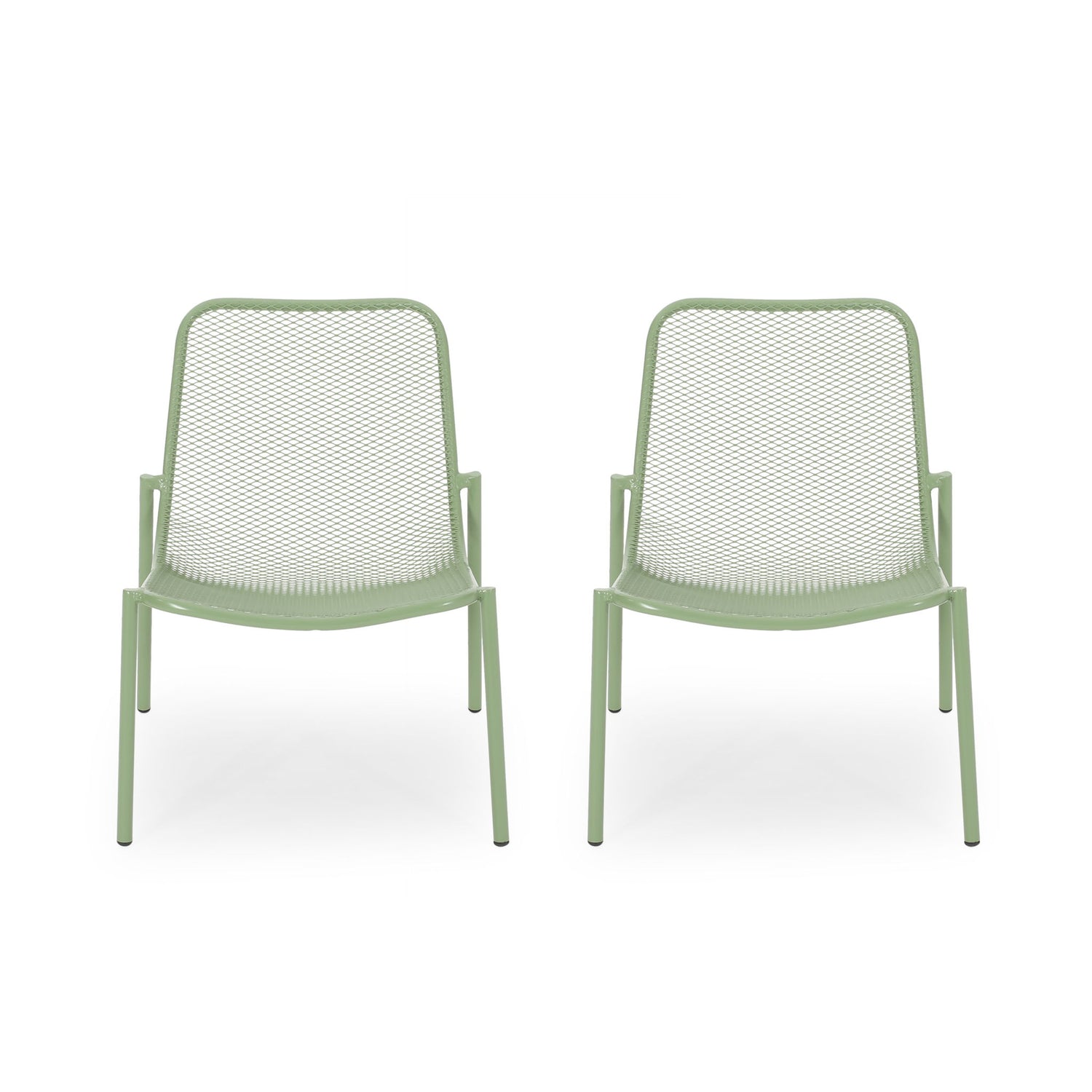 Outdoor Iron Chair With Mesh Design