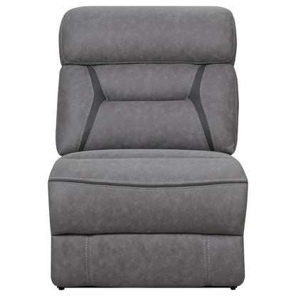 Higgins - Upholstered Armless Chair - Gray