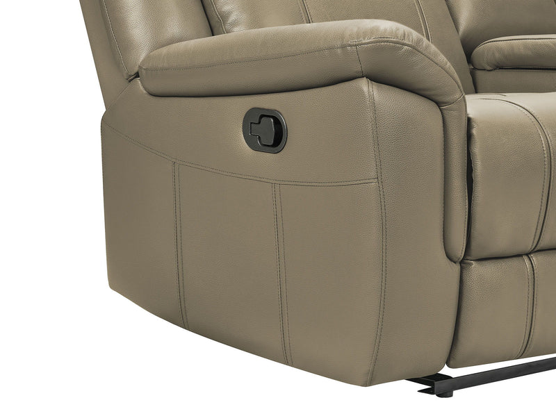 9015 - Loveseat With Manual Recliner - Taupe