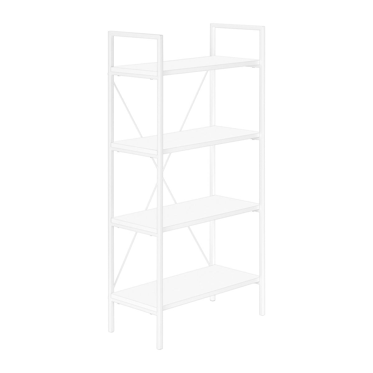 Bookshelf, Bookcase, 4 Tier, Office, Bedroom, Contemporary, Modern