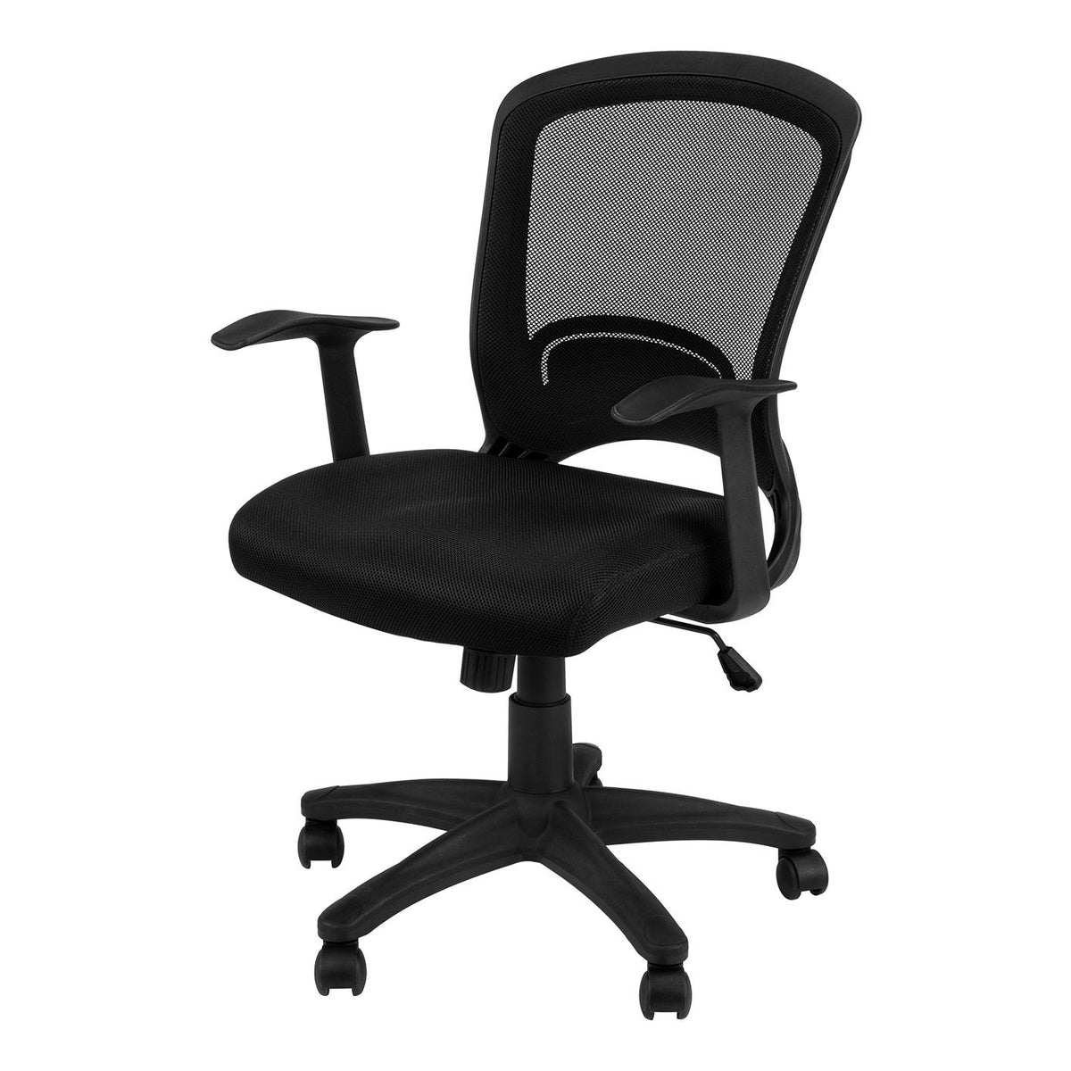 Office Chair, Adjustable Height, Swivel, Ergonomic, Armrests, Mesh - Black