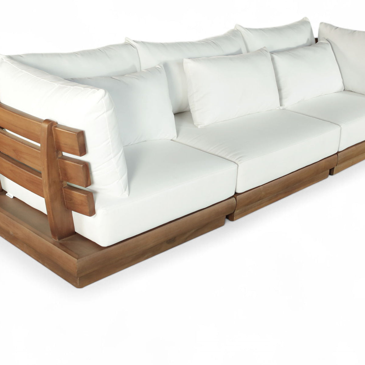 Mirella - 3 Piece Water Resistant Fabric Upholstered Outdoor Patio Modular Sofa