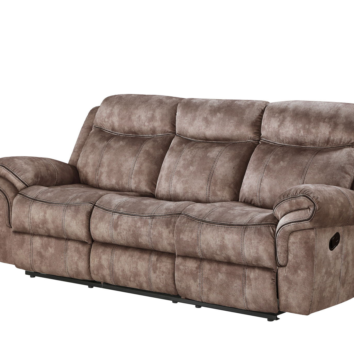 Zubaida - Two Tone Velvet Recliner Sofa With USB Port Drop Down Table