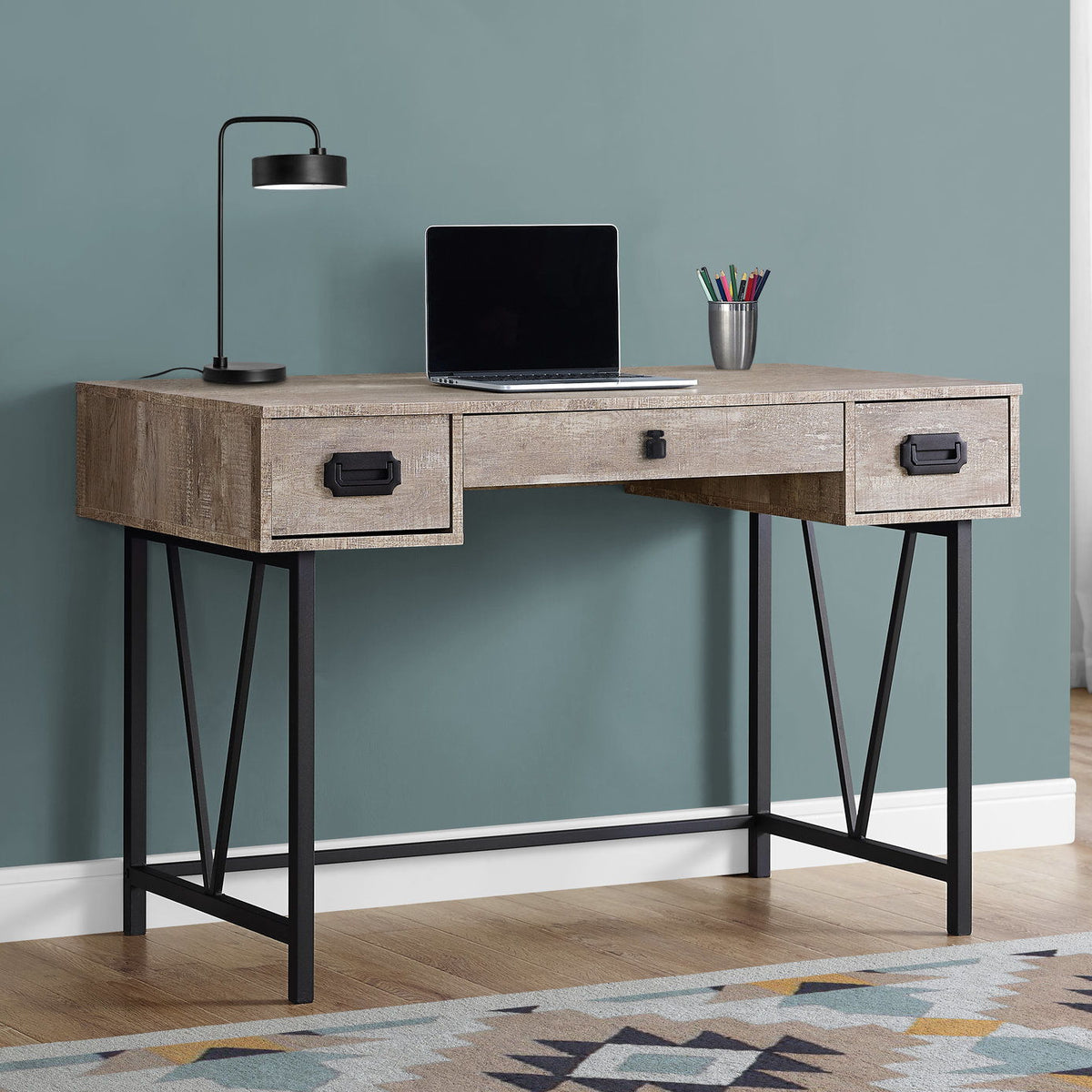 Computer Desk For Home Office, Laptop, Storage Drawers, Transitional