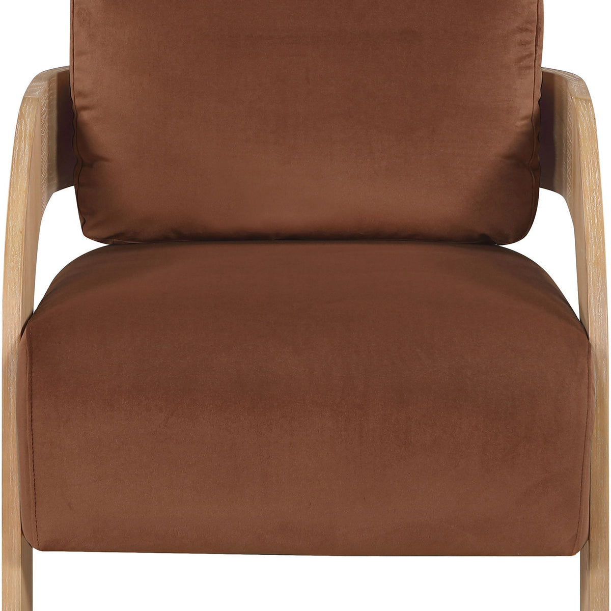 Cedra - Velvet Performance Fabric Upholstered Accent Chair - Cognac