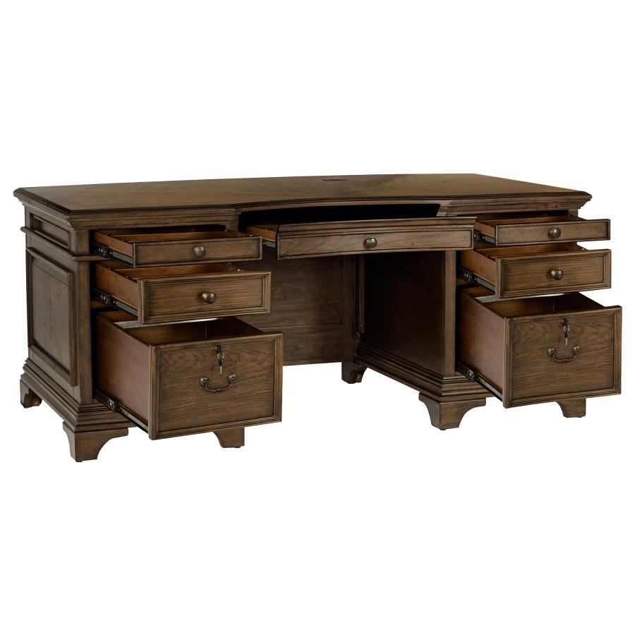 Hartshill - Executive Desk Top, Box 1 of 2 - Burnished Oak