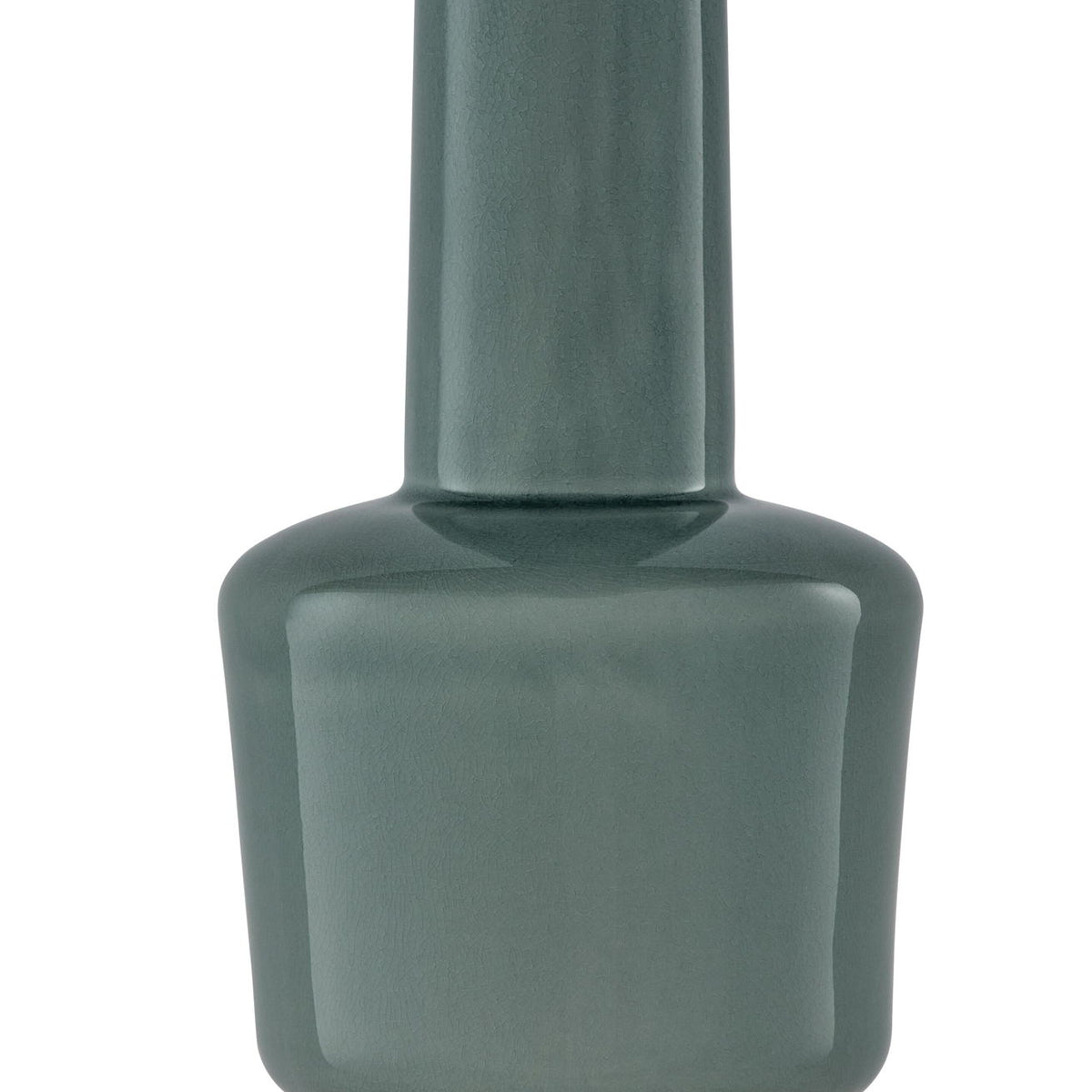 Teal ceramic lamp base with gold pedestal base