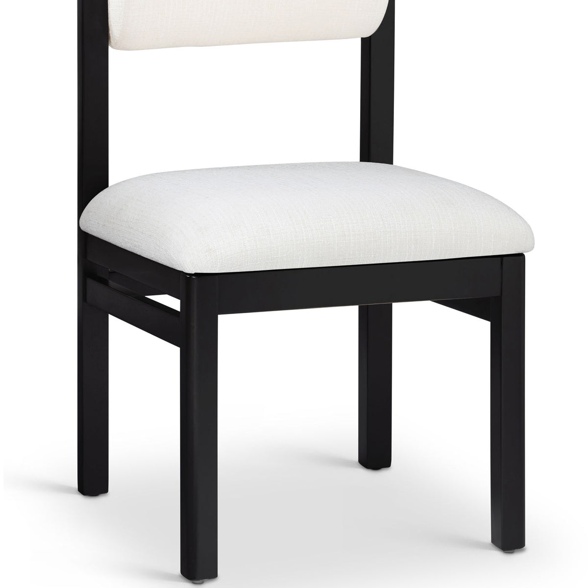 Roundhill - Fabric Dining Chair (Set of 2) - Black Frame