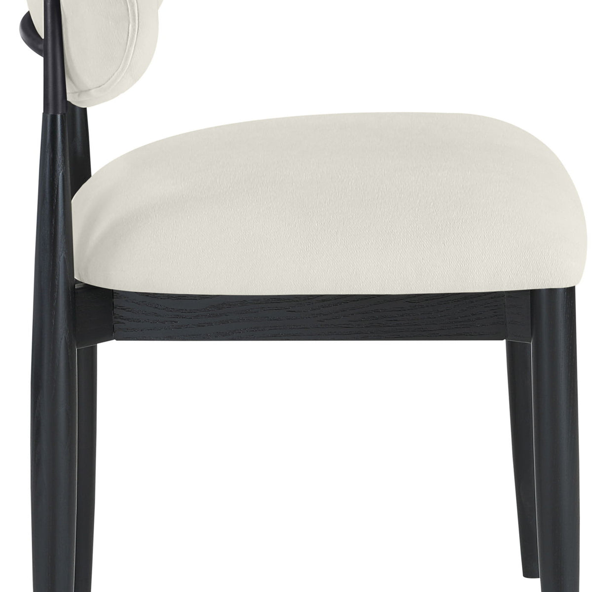 Riccio - Fabric Dining Side Chair (Set of 2) - Black Frame
