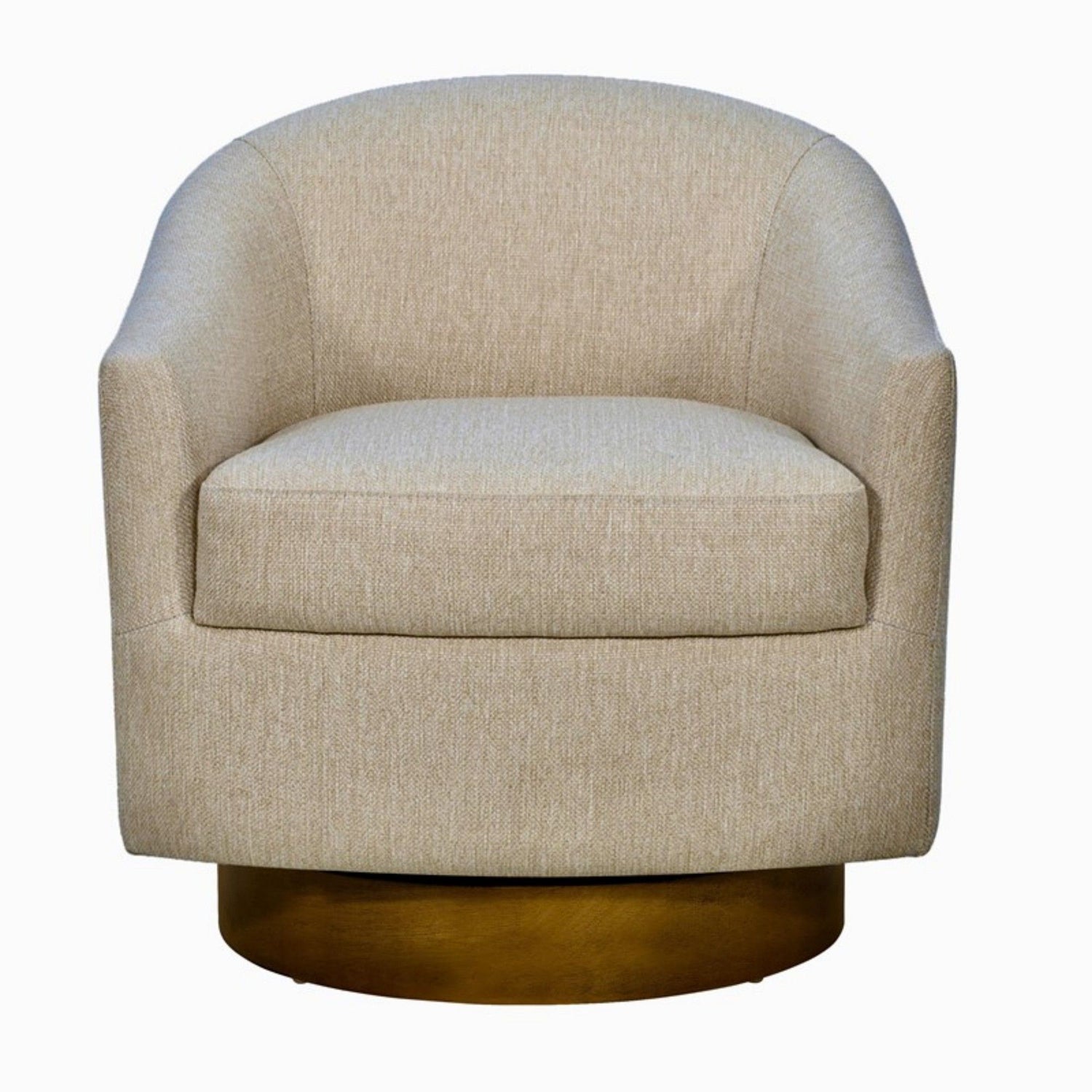 Upholstered Swivel Chair - Natural