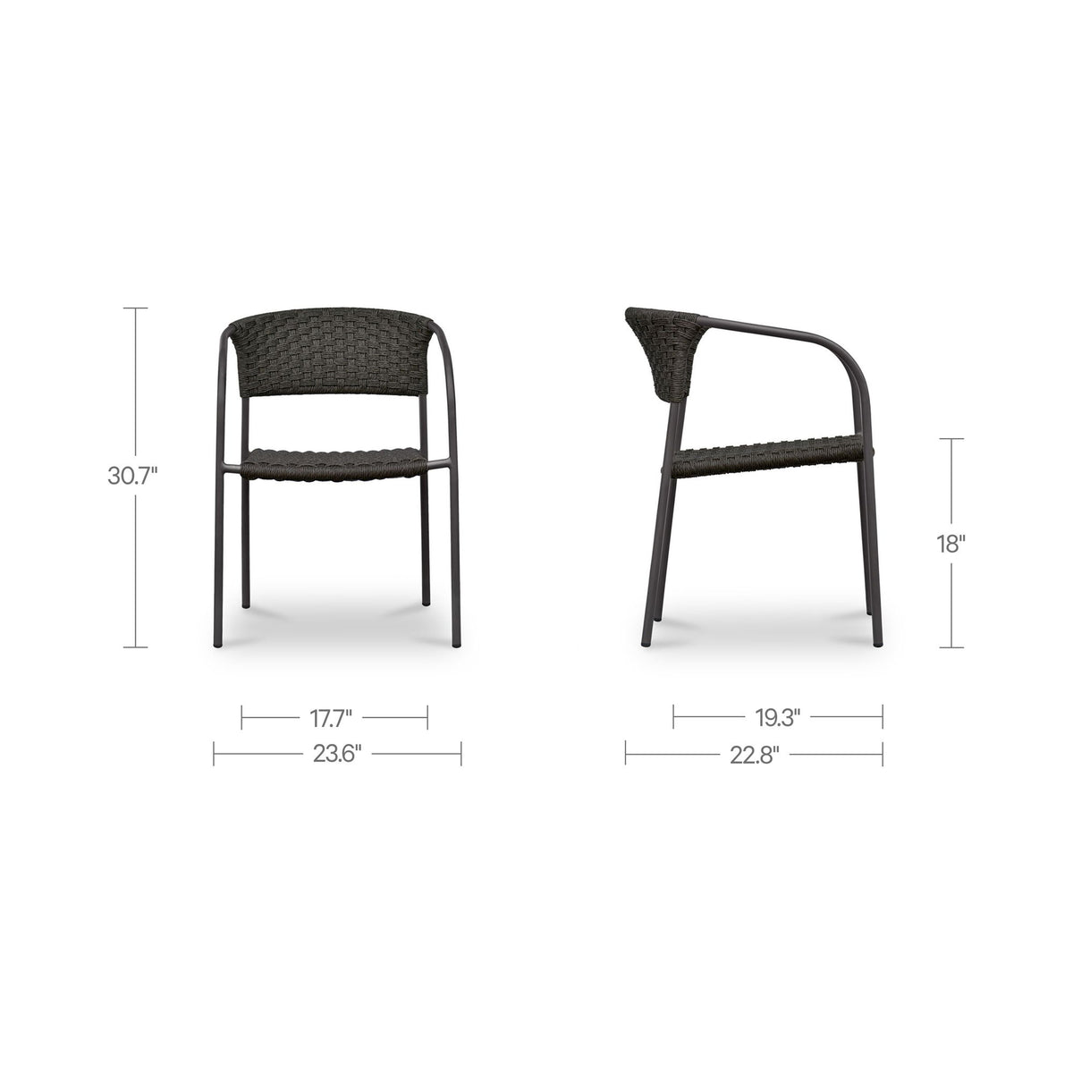 Zola - Outdoor Dining Chair (Set of 2) - Dark Brown
