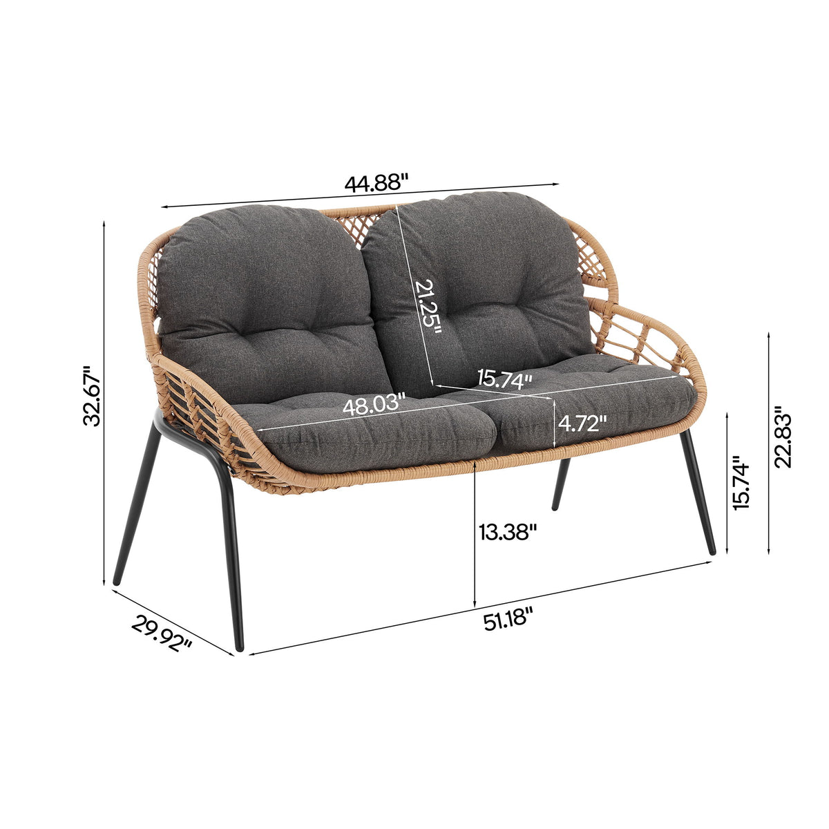 Manhattan Pine - 4-Piece Conversation Set