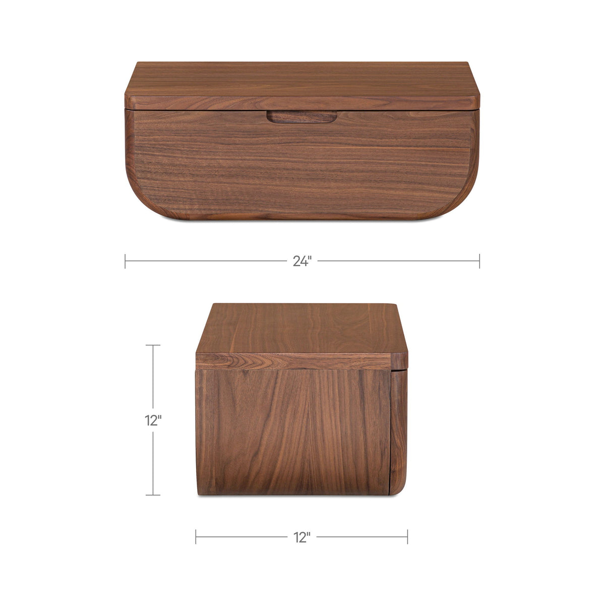 Hettie - Floating Nightstand - Dark Brown