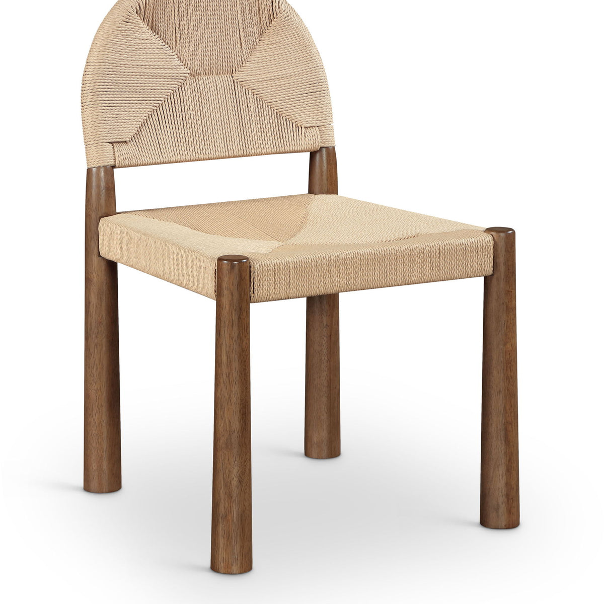 Bohemia - Woven Seagrass Cord And Solid Wood Dining Chair (Set of 2) - Beige