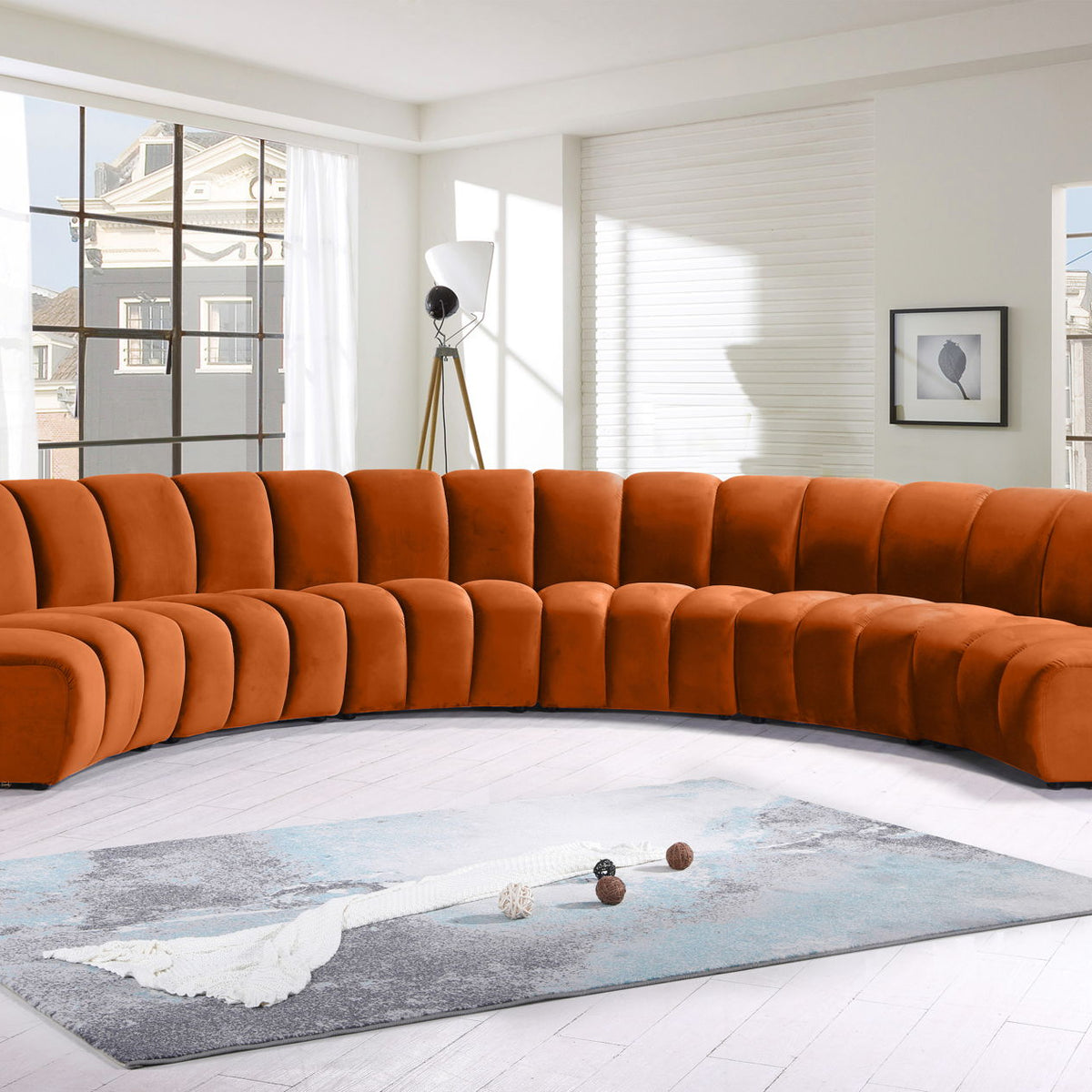 Infinity - 6 Piece Velvet Modular Sectional