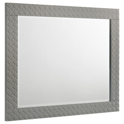 Ives - Dresser Mirror - Gray High Gloss