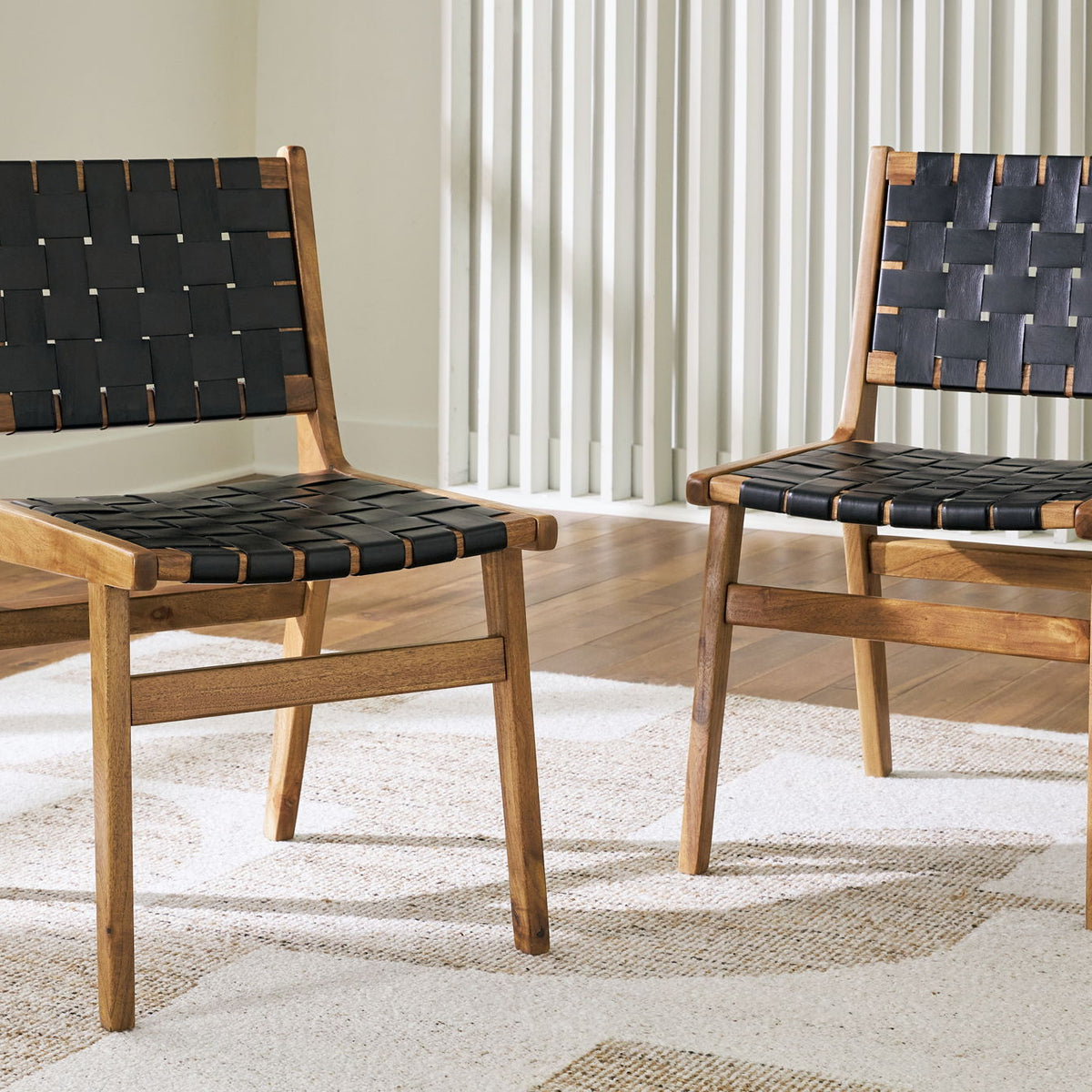 Fortmaine - Dining Room Side Chair (Set of 2) - Brown / Black