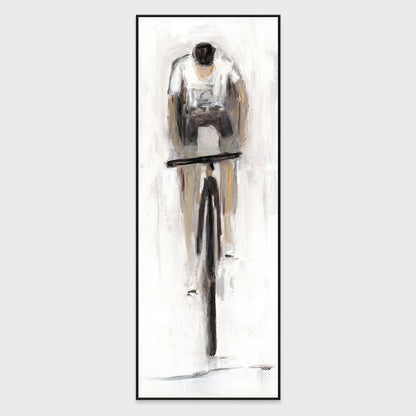 Dane - 30" x 80" Canvas Art - White / Gray