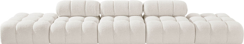 Ames - 5 Piece Boucle Upholstered Modular Sofa With 2 Armless Seats